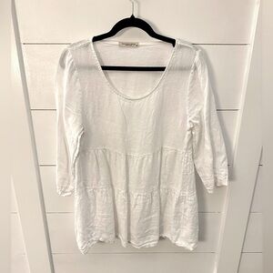 FRANCESCA BETTINI Made in Italy woman lion tiered bohemian lagonlook blouse M